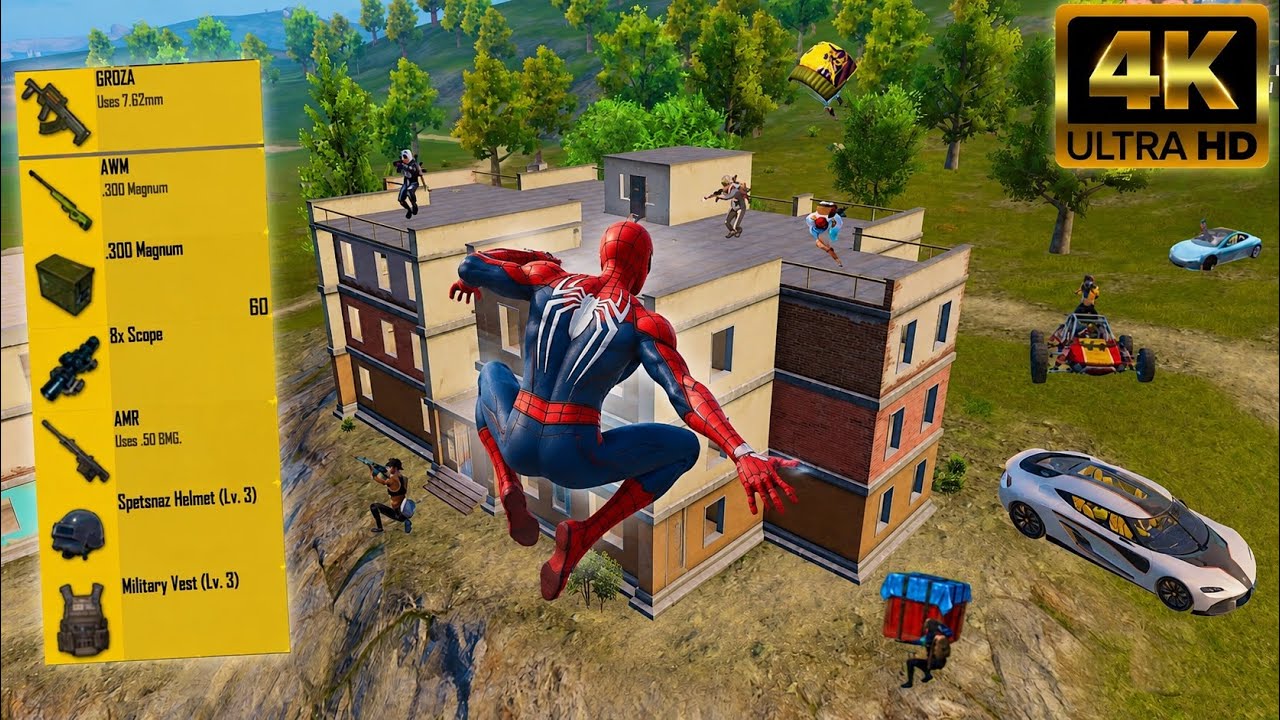 MY REALLY BEST LANDING GAMEPLAY IN SPIDERMAN MODE 🔥 pubg mobile bgmi