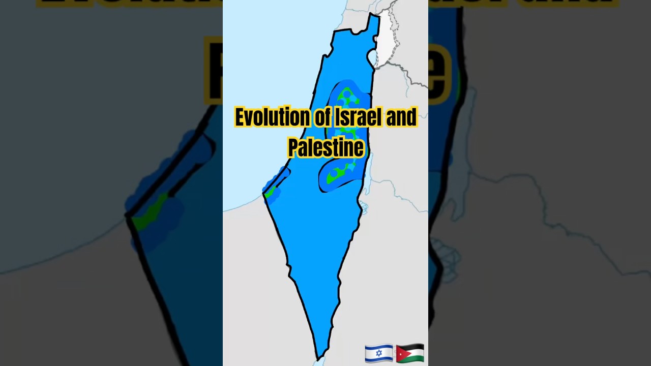 Map of Israel-Palestine over the years 🇮🇱🇯🇴 #israel #palestine #hamasattack #gaza #map #geography