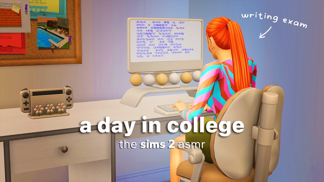 the sims 2 study asmr 📖 a cozy college day