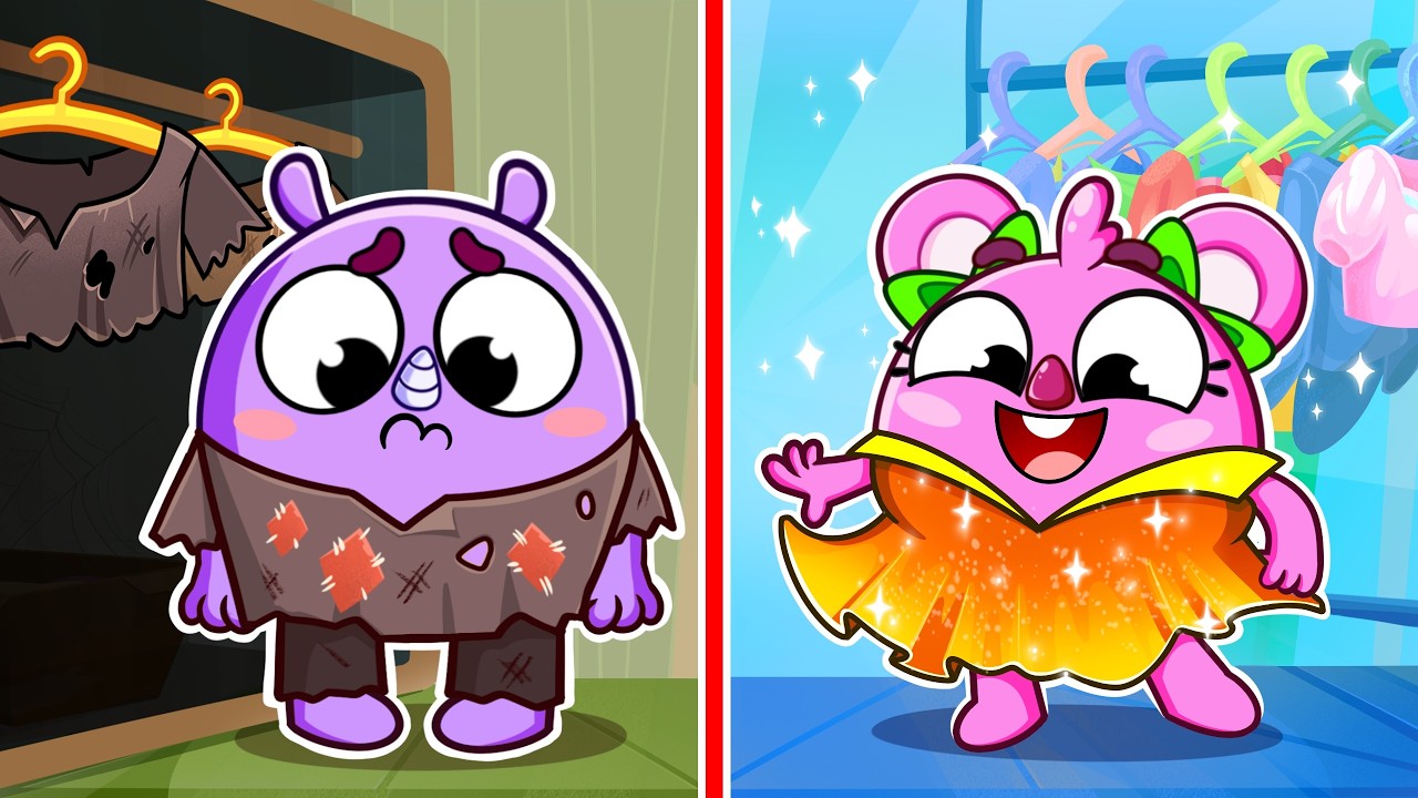 Rich vs Poor Baby! 💰 Opposites Song for Kids | Education Cartoons by Baby Zoo & Friends