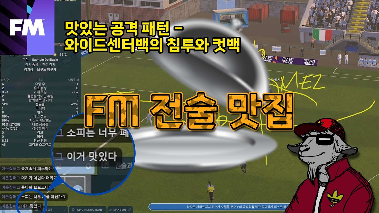 [FM 전술맛집] 맛있는 공격 패턴 - 와이드센터백의 침투 및 컷백