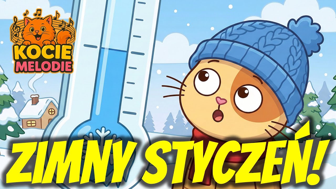 ZIMNY STYCZEŃ! ☃️🌡️ WESOŁA PIOSENKA DLA DZIECI O ZIMOWYM STYCZNIU - KOCIE MELODIE 😸🎶