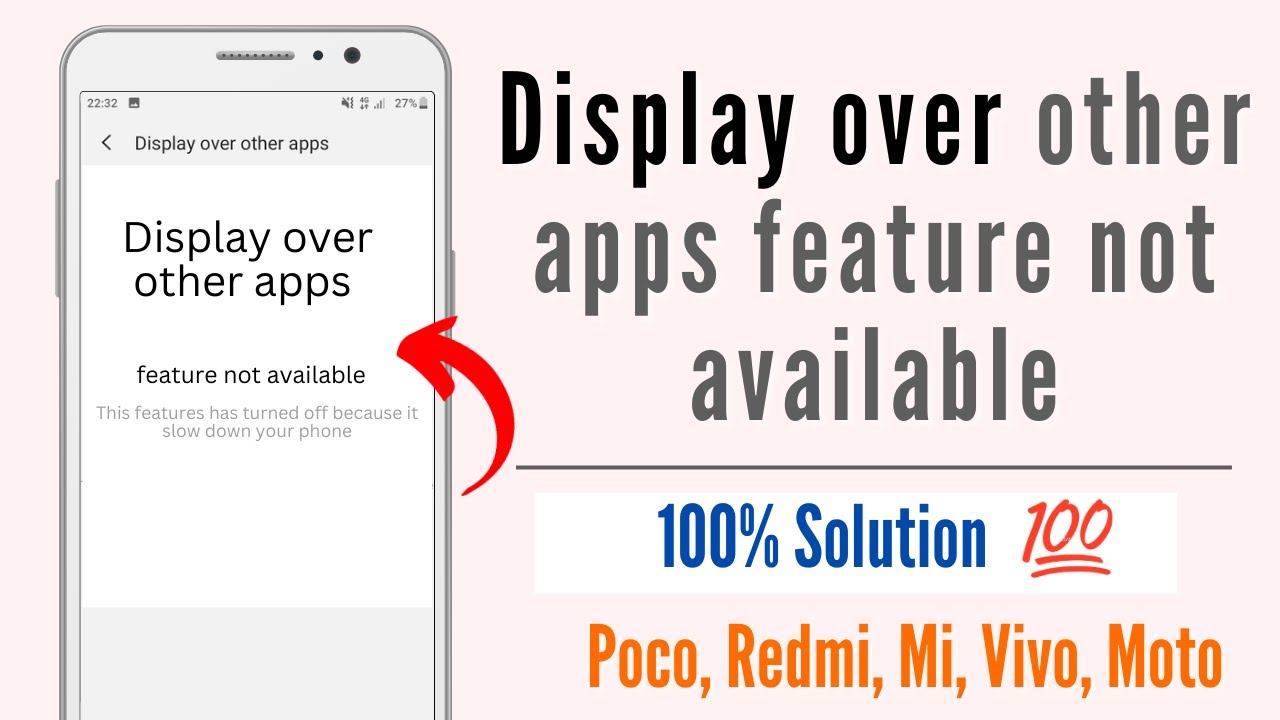 ✅️Solution! display over other apps problem | display over other apps feature not available
