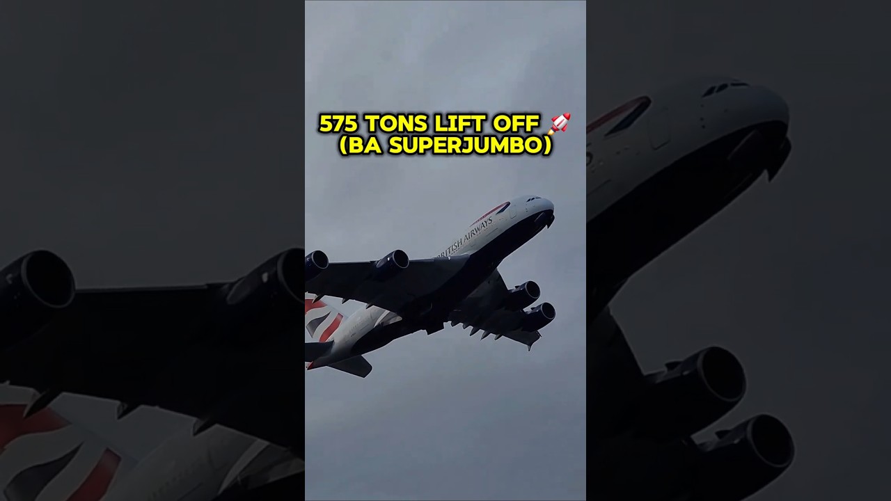British Airways A380 SUPERJUMBO: 575 Tons vs Gravity! 🇬🇧 #BritishAirways #A380 #AvGeek