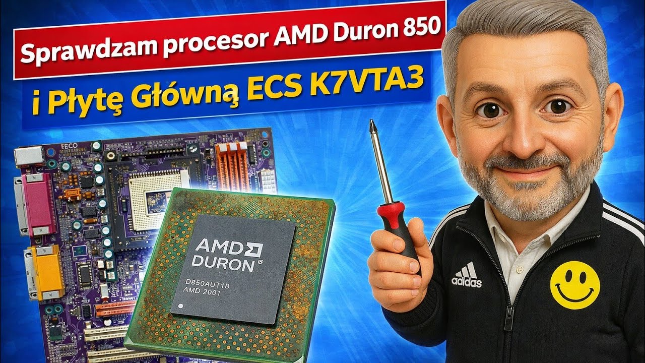 Sprawdzam procesor AMD Duron 850 i Płytę Gł&oacute;wną ECS k7vta3