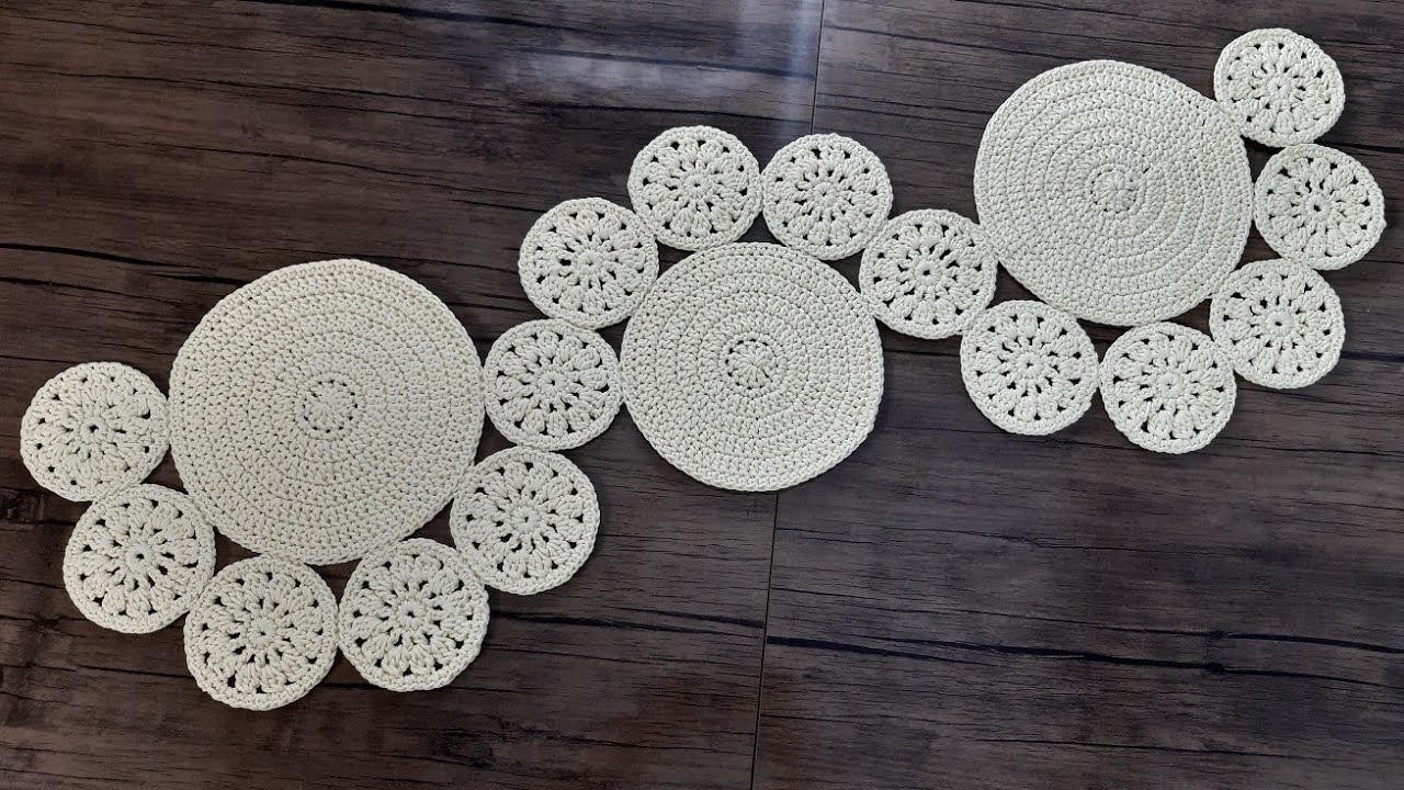 tığ işi motifli runner yapımı / #crochet yeni örgü modelleri