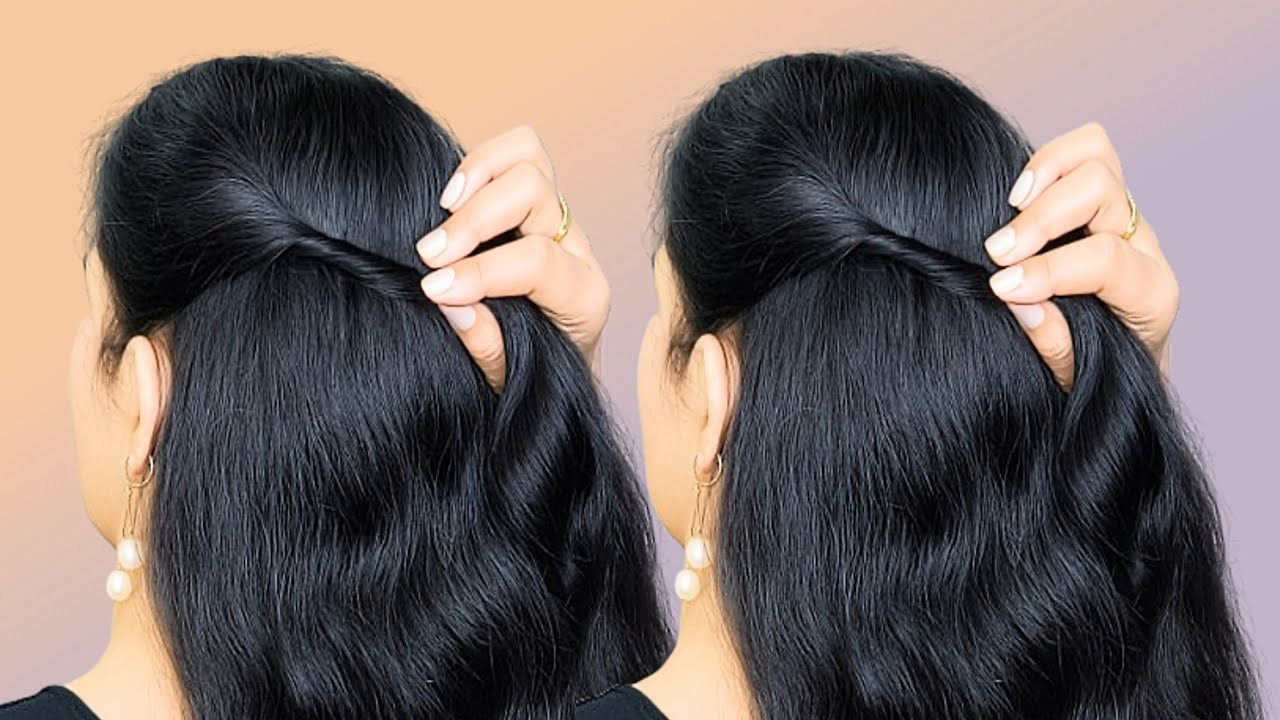Easy Updo W Claw Clip 🧿 Hairstyle Tutorial! Women Hairstyle ! New Hairstyle 