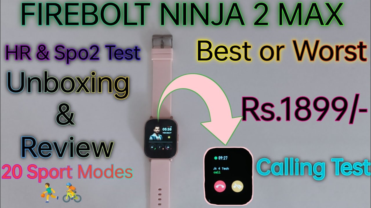 Firebolt Ninja 2 Max Smartwatch Unboxing🔥And full detailed Review 🔥BEST SMARTWATCH UNDER 2000