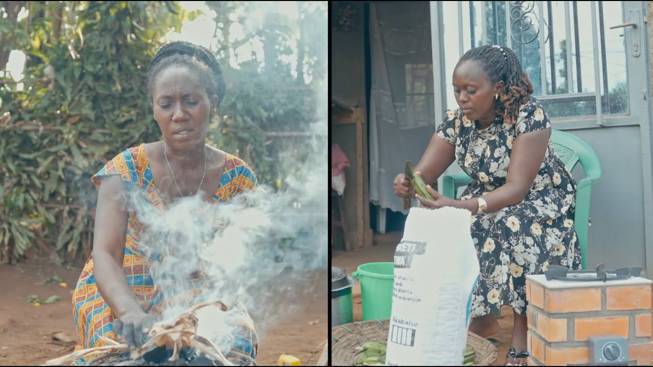 Mimi Moto Built-in stove by BioMassters Rwanda - Pellet cooking is cheaper!