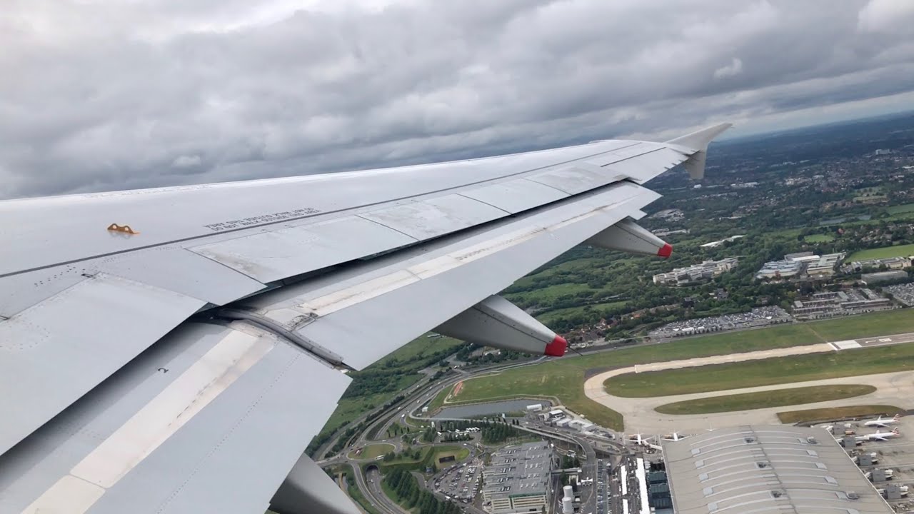 British Airways Airbus A320 | Cloudy Afternoon Takeoff from London Heathrow (LHR)