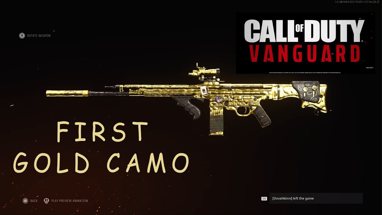 CALL OF DUTY VANGUARD - FIRST GOLD CAMO | MULTIPLAYER | STG 44