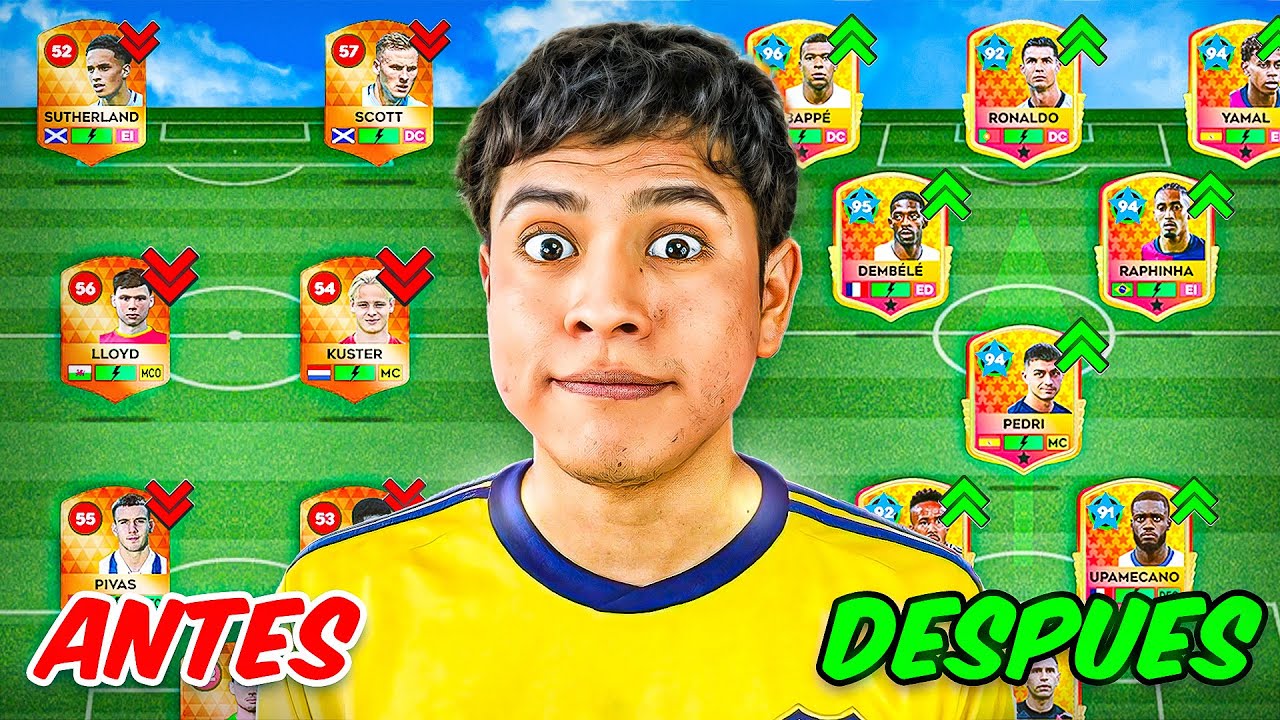 AS&Iacute; MEJOR&Eacute; TODA MI PLANTILLA AL M&Aacute;XIMO en DREAM LEAGUE SOCCER 2025 😱 *&eacute;pico*
