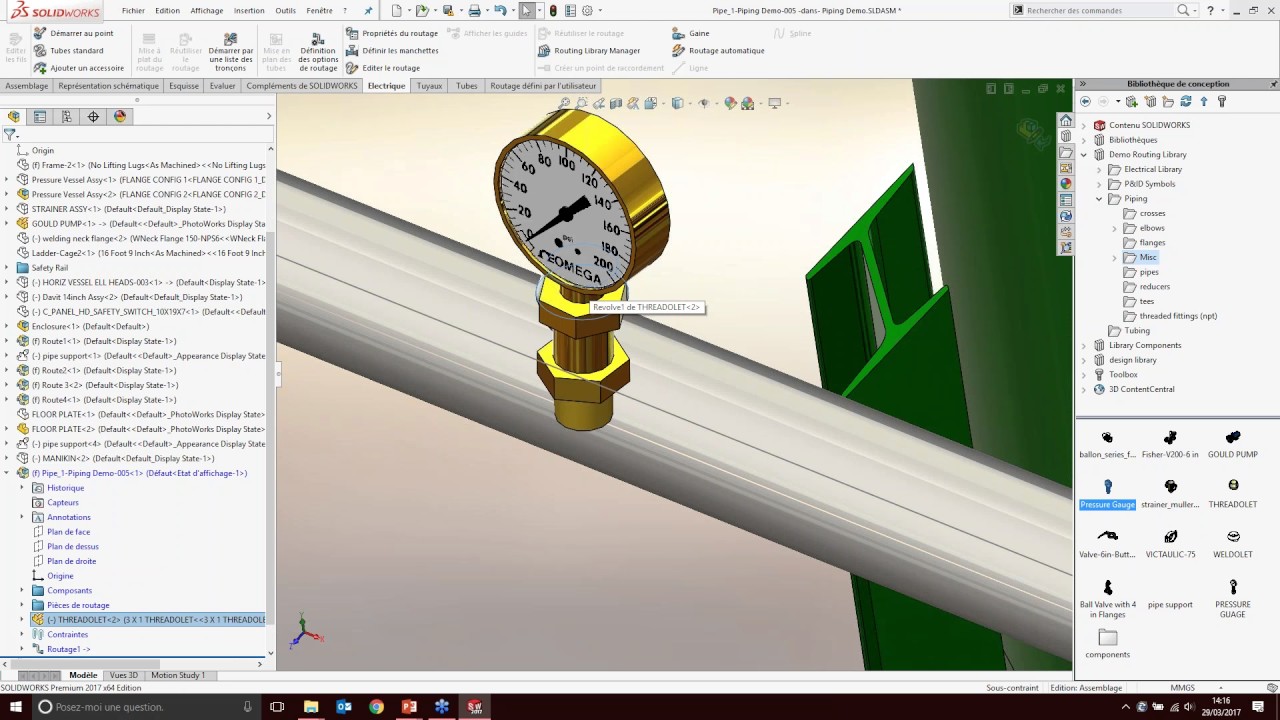La tuyauterie avec SolidWorks | A-S3D