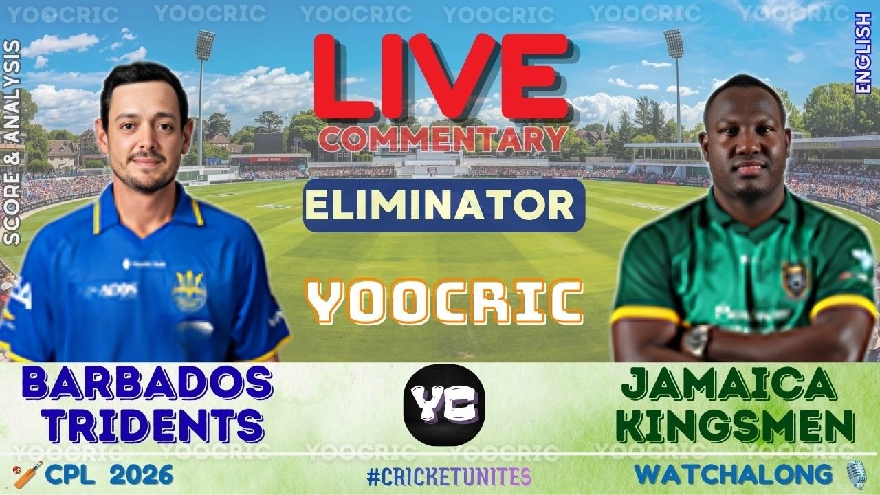 🔴 Barbados Tridents vs Jamaica Kingsmen Live | Scores WatchAlong, CPL | BT vs JKM - Eliminator