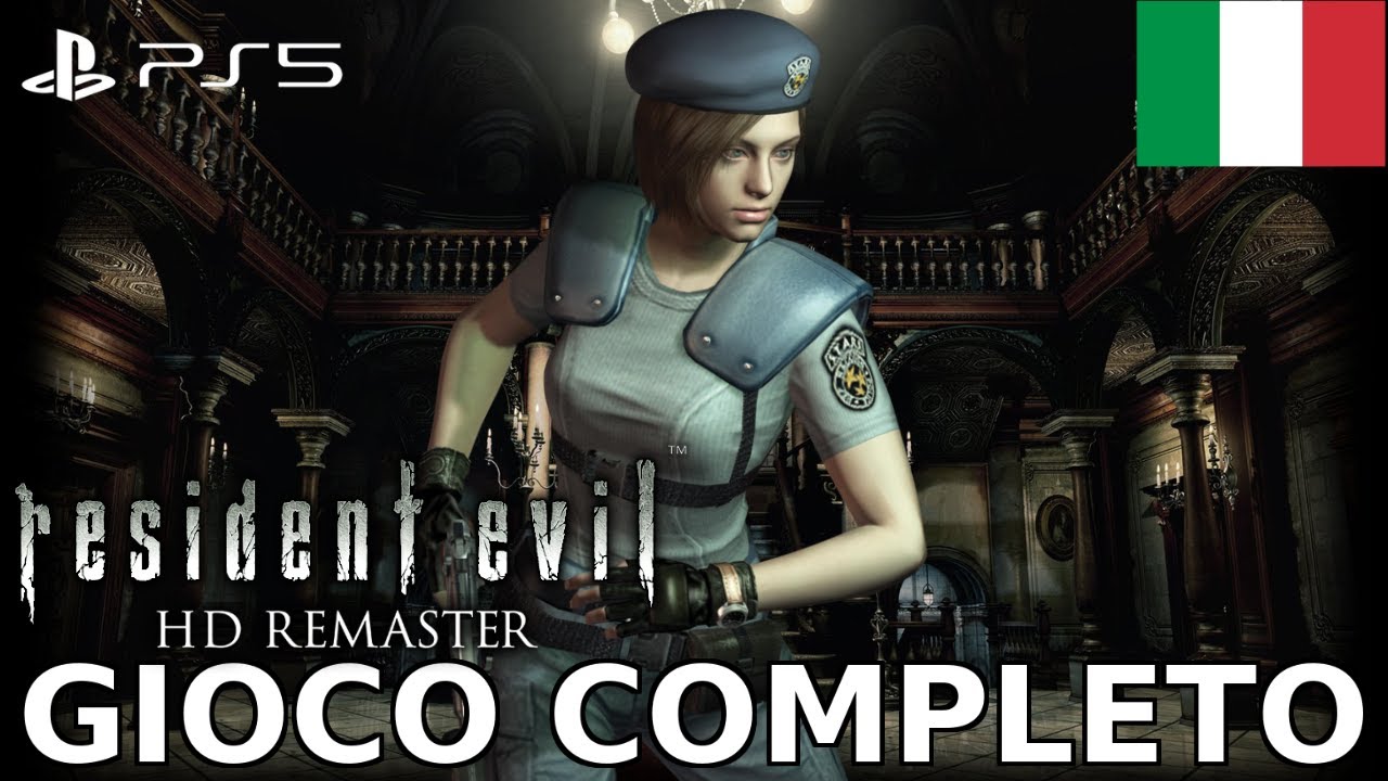 Resident Evil 1 HD Gioco Completo ITA Jill Walkthrough Gameplay (PS5) No commentary