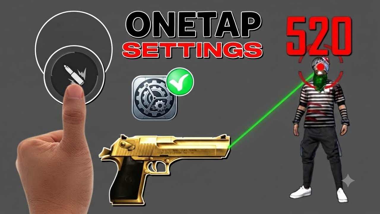 FREE FIRE Desert Eagle Headshot Trick 😱 | Best Settings + Sensitivity + One Tap Tips & Tricks