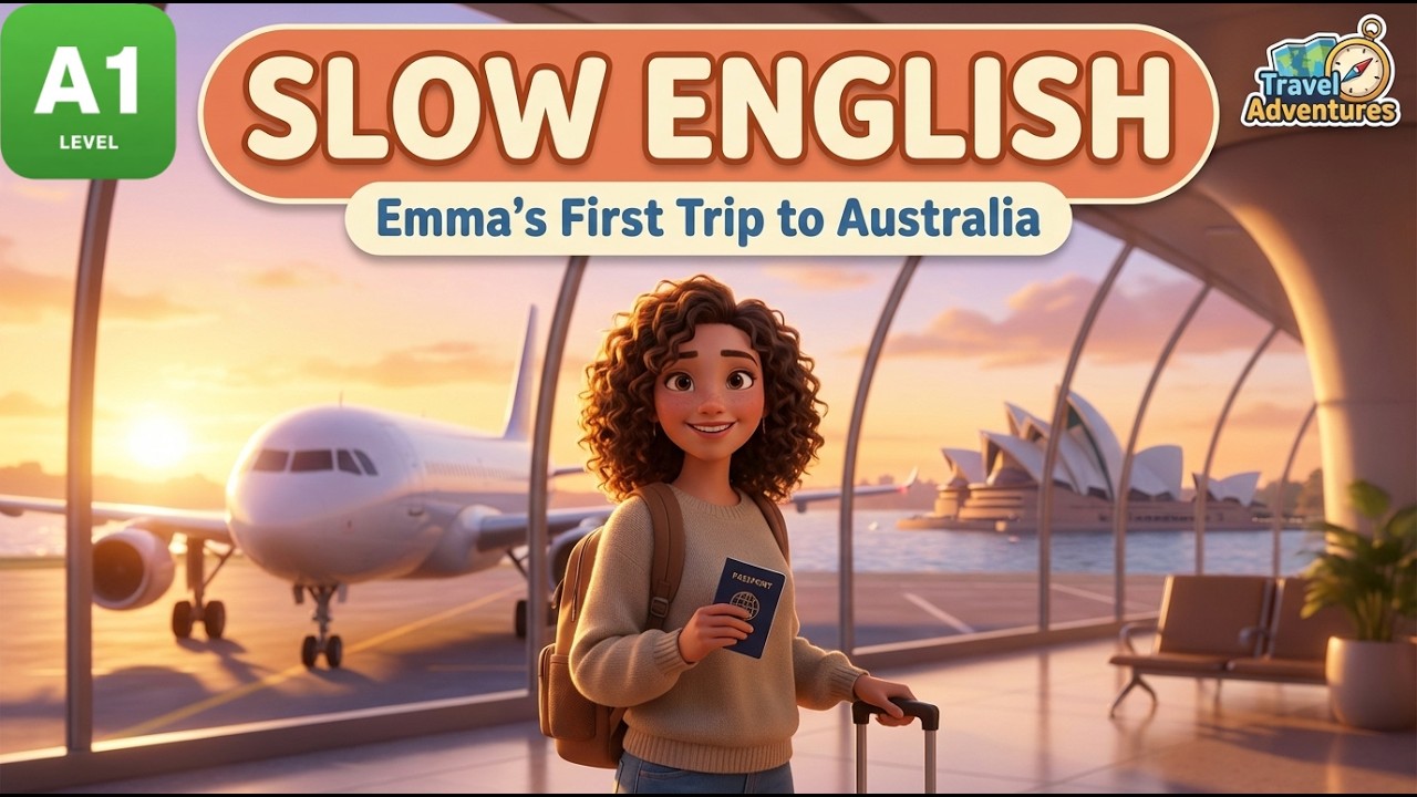 Emma Goes to Australia ✈️ | Simple English Travel Story - (A1)