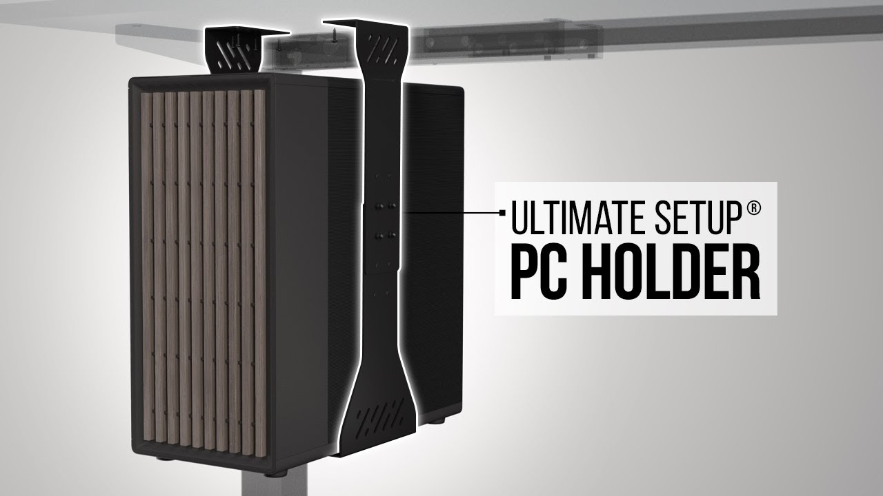 Heavy duty PC holder under desk - Flexible CPU mount for your gaming or home office setup