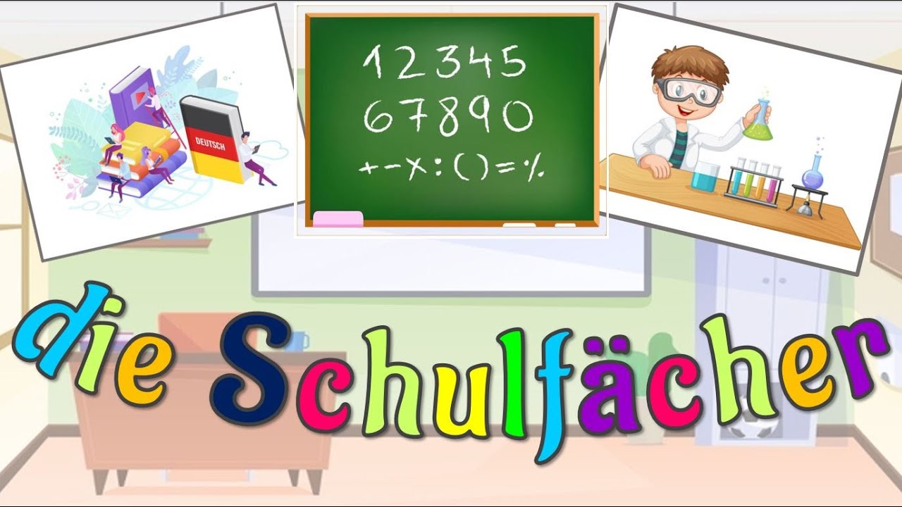 Learn School Subjects in German | Schulf&auml;cher lernen + TEST ! Deutsch lernen - Learn german !!