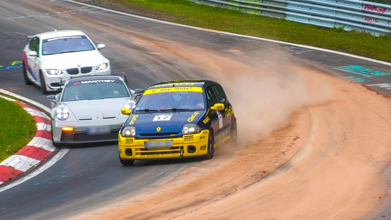 NÜRBURGRING OIL SPILL, Dangerous Overtakes, Highlights Nordschleife Touristenfahrten 05 08 2023