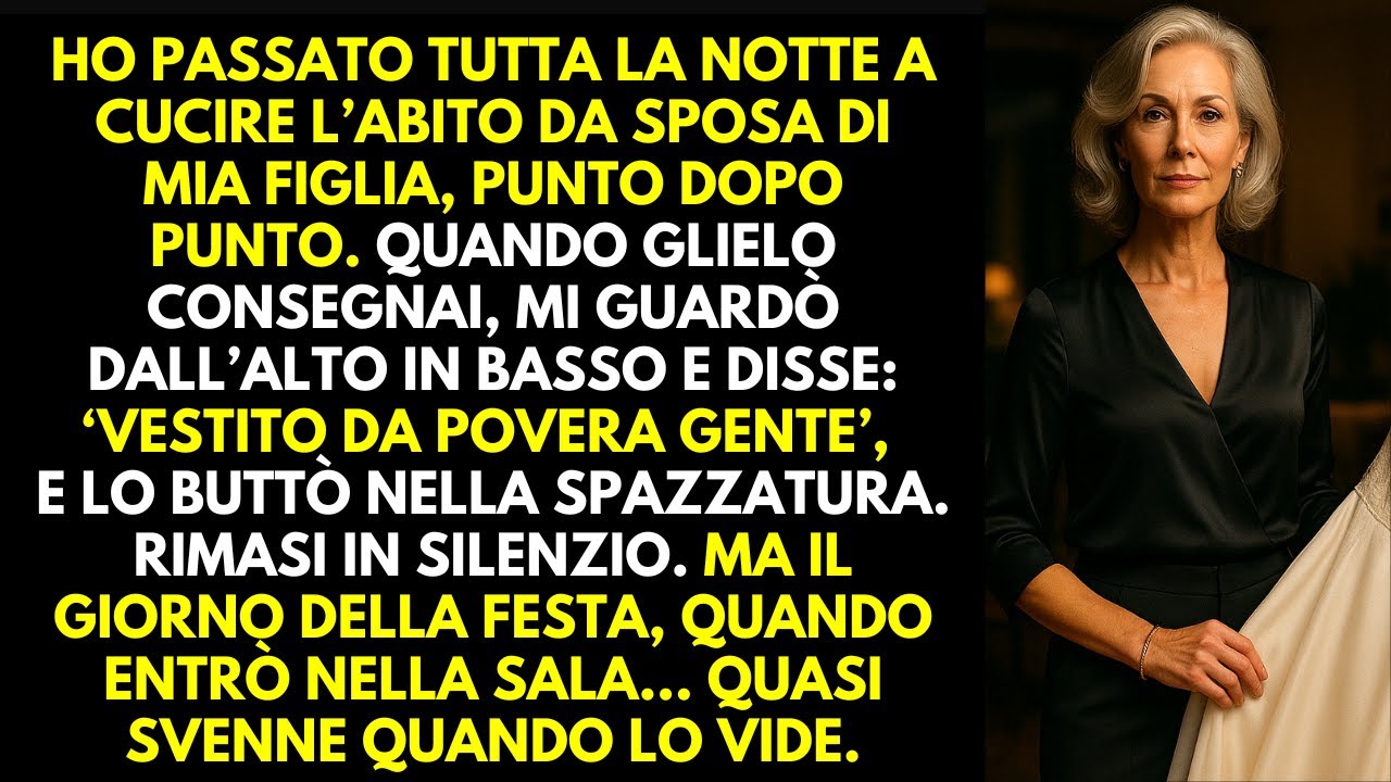 “Vestita da poveraccia,” disse mia figlia. Ma alla festa, quando entrai nel salone, quasi svenne.