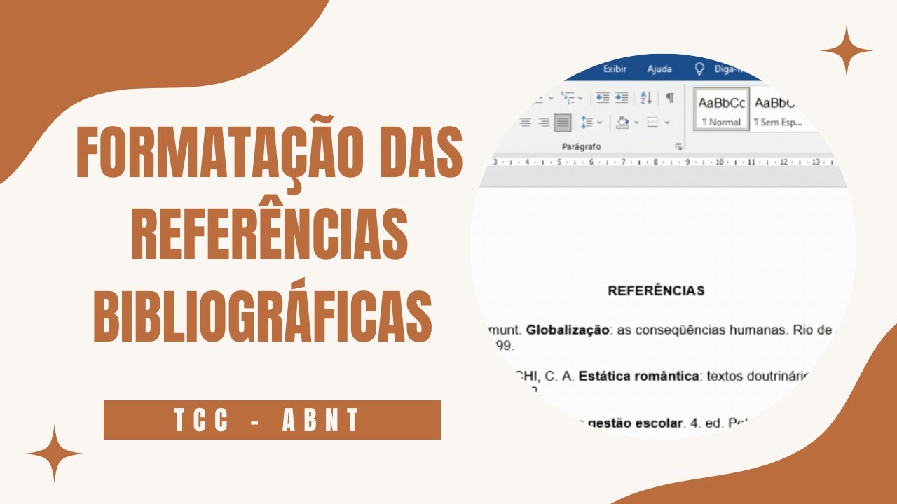 Formatação das referências bibliográficas de acordo com as normas da ABNT