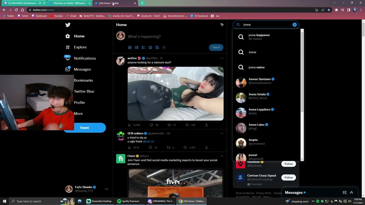 Shanks Almost gets Banned after opening Twitter 😭