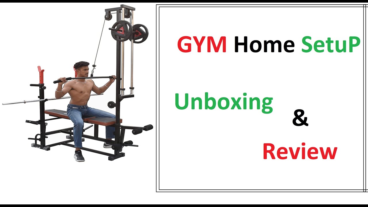 HASHTAG FITNESS 20in1 gym bench cheap and Best Under Budget | Home Gym Set up Unboxing & Review |