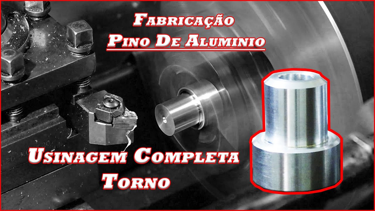 USINAGEM EM ALUMINIO | Pinos de alumino usinagem no Torno HBX