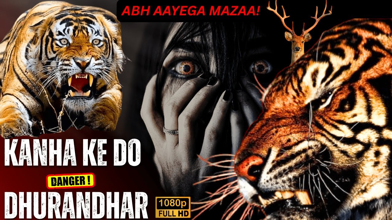 KANHA KE DO DHURANDHAR TIGER! KANHA JUNGLE SAFARI #tiger #jungle #dhurandhar