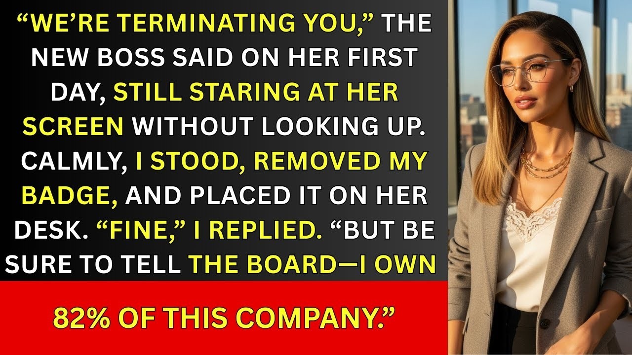 I was TERMINATED by the NEW Boss on her FIRST DAY, but I secretly OWN 82% of
