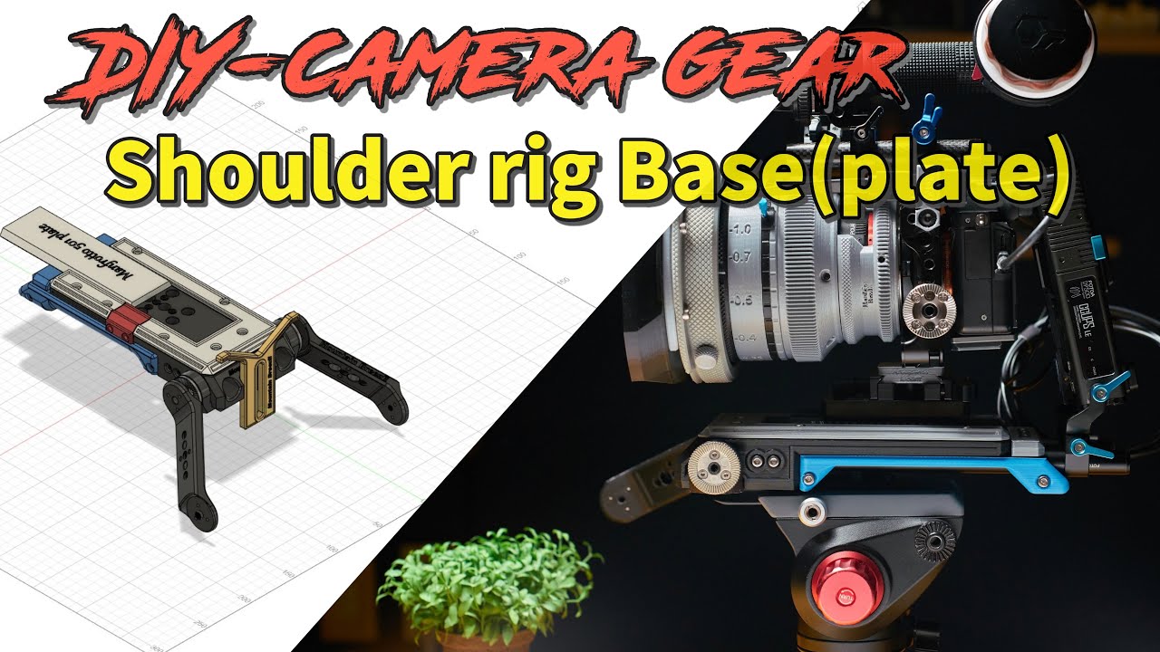 [DIY] Camera gear_Shoulder Rig Base(-plate)_Arri_rosette & 15mm Rod, add-on Lens support