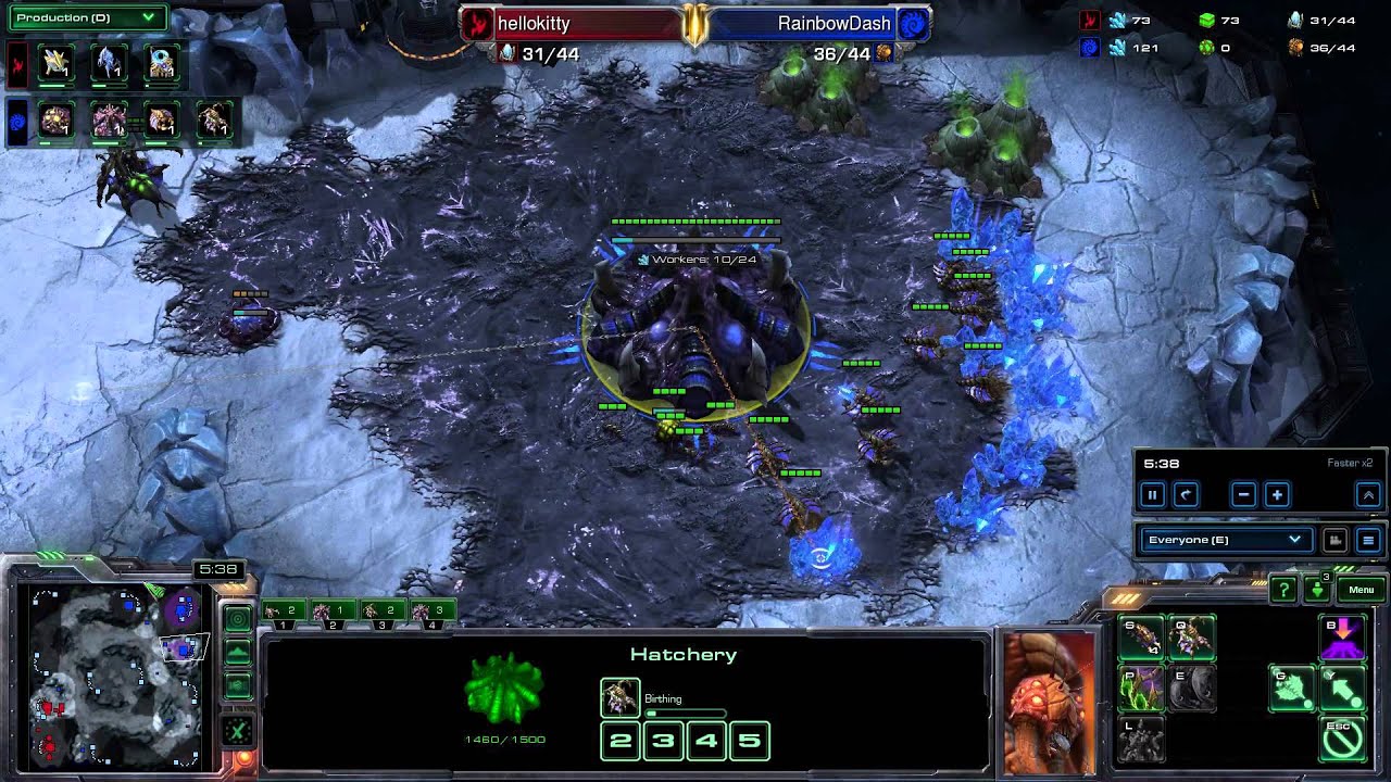 StarCraft 2 HotS - hellokitty[P] vs RainbowDash[Z] - Neo Planet S