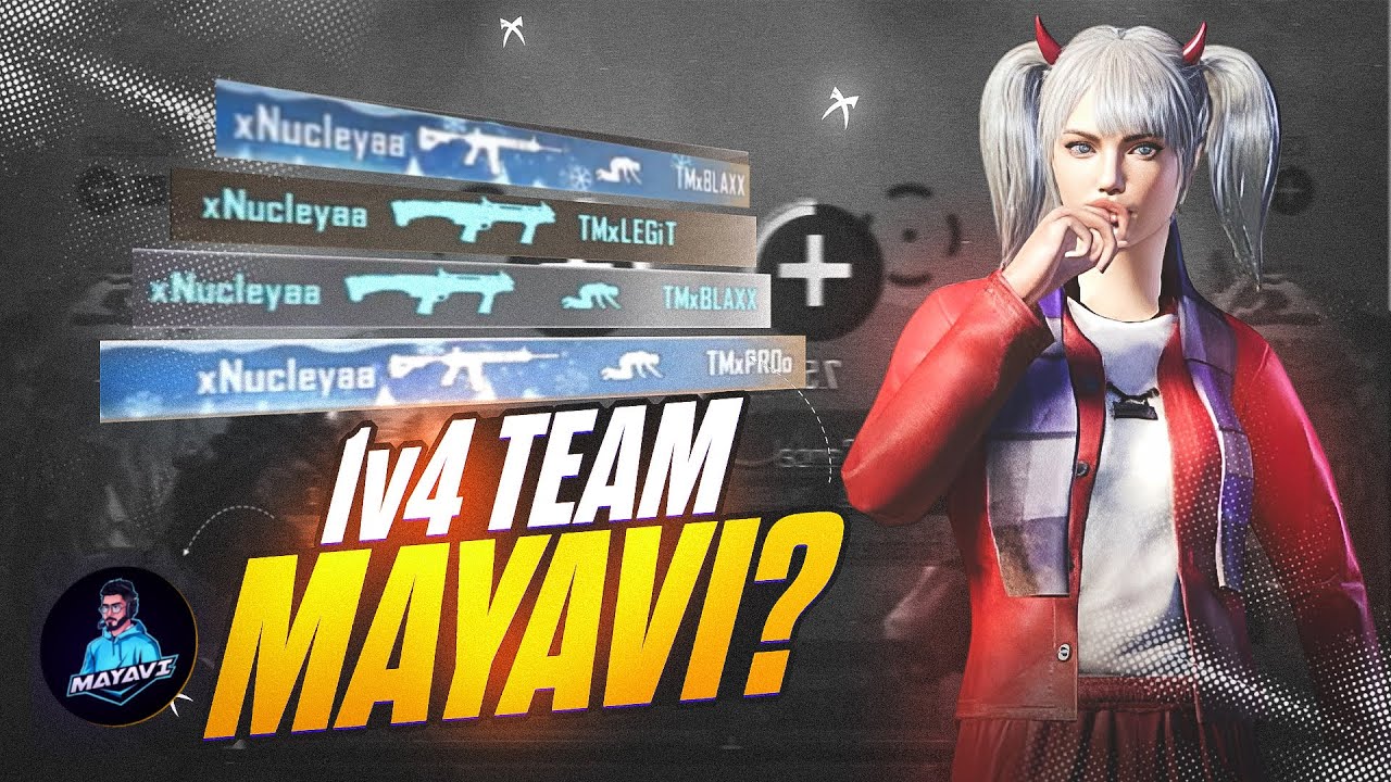 1v4 Team Mayavi ?⚡ and Scrim Frags 🔥🖤