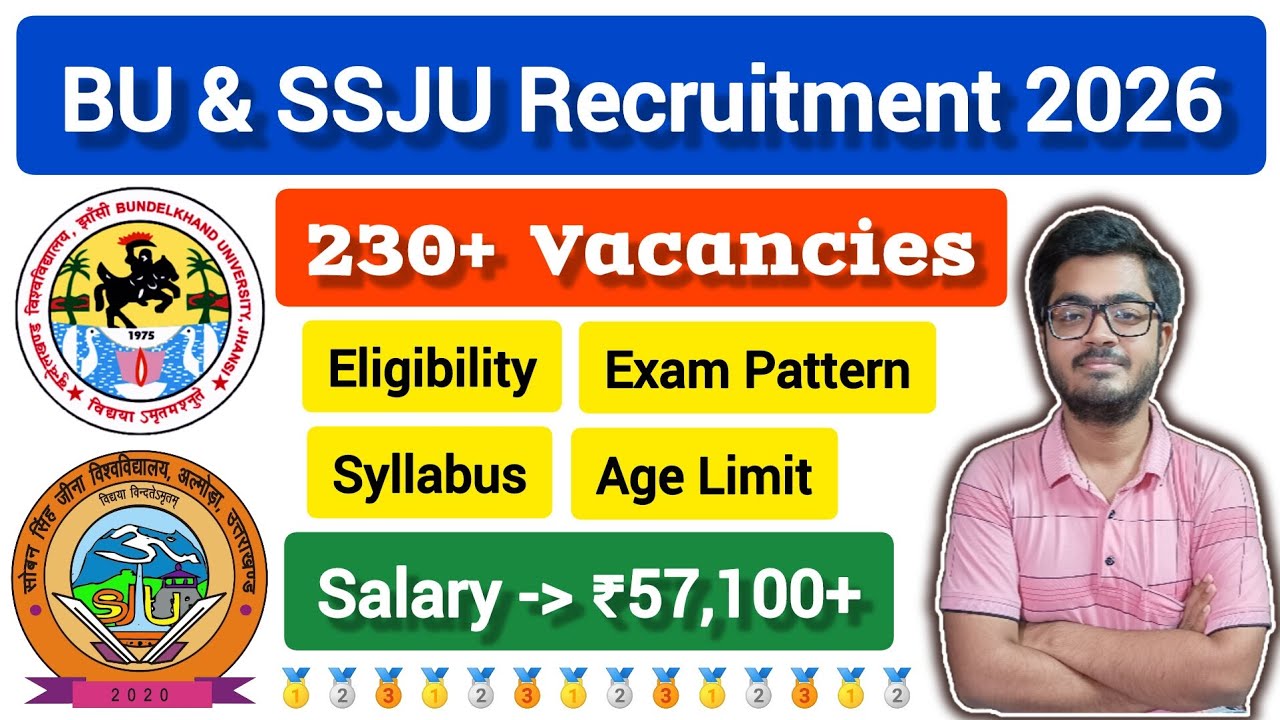 Bundelkhand & SSJU Almora University Recruitment 2026 || 232 Posts || Apply Now || #viral #govtjobs 