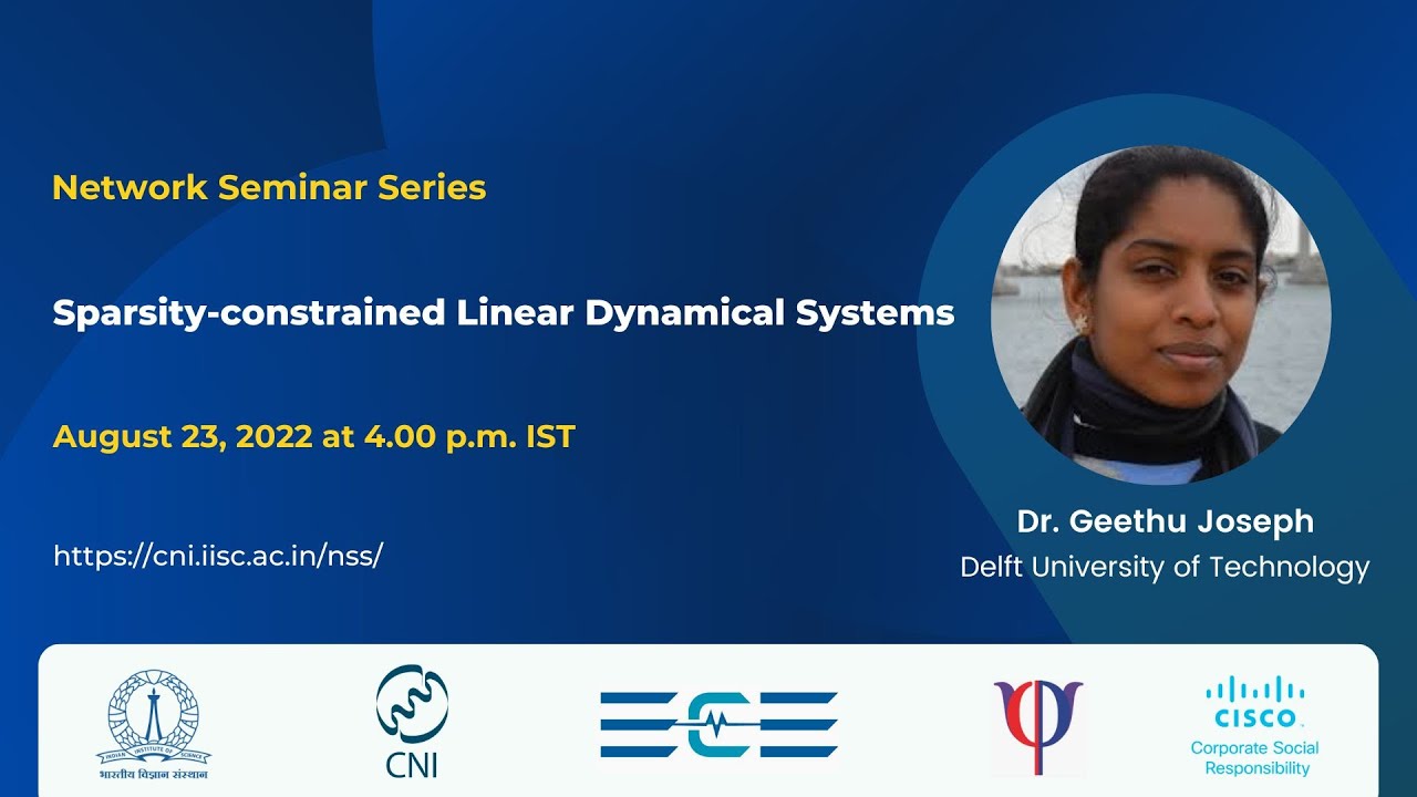Sparsity-constrained Linear Dynamical Systems | Dr. Geethu Joseph, Delft University of Technology
