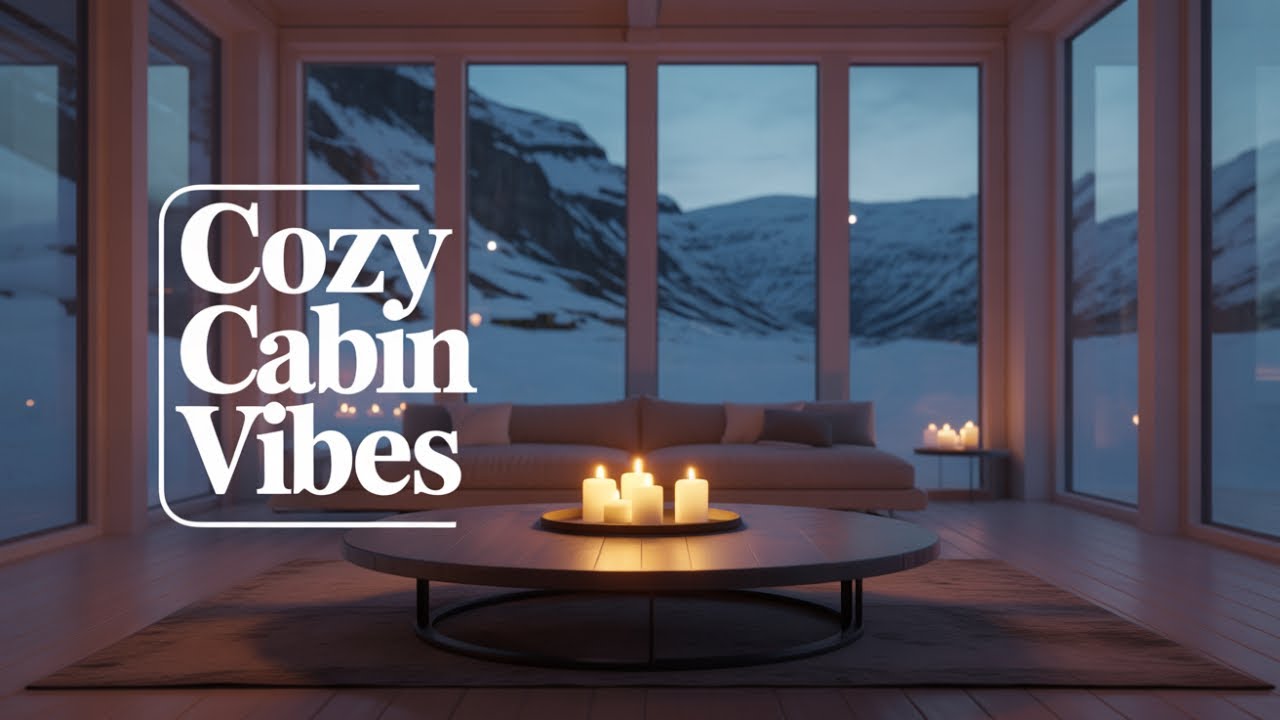 Tranquil Winter Evening | Snowfall, Soft Light & Gentle Music
