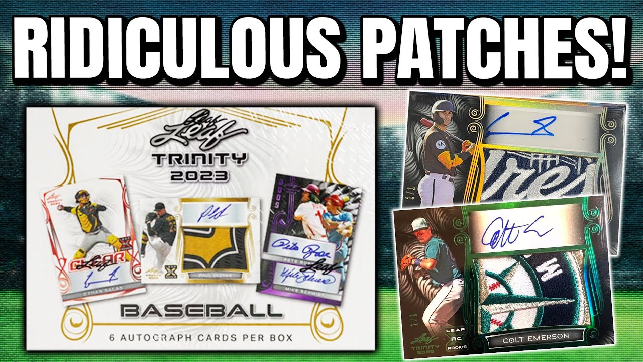THE MOST INSANE PATCHES... | 2023 Leaf Trinity Baseball Hobby Box Review