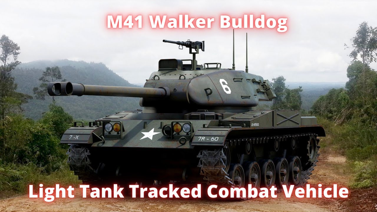 M41 Walker Bulldog Light Tank Tracked Combat Vehicle