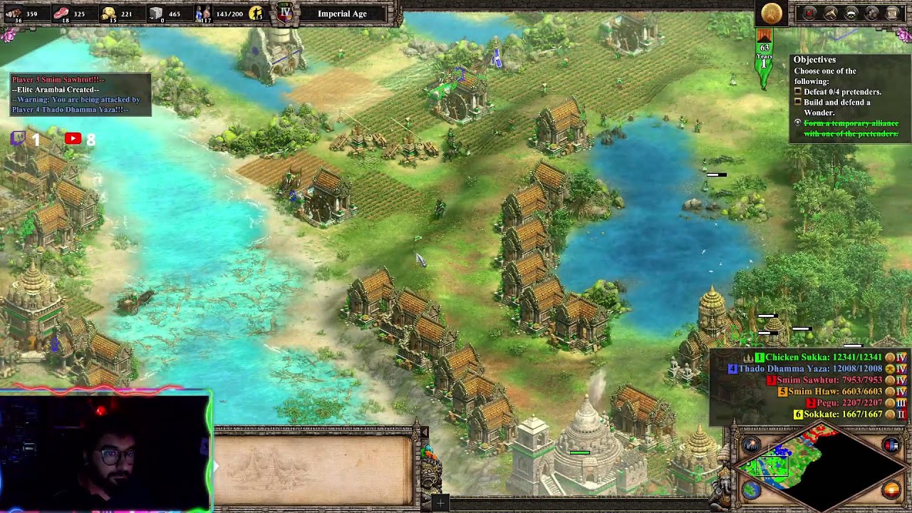 AOE 2 - Bayinnaung #3 The Royal Peacock | Hard Difficulty