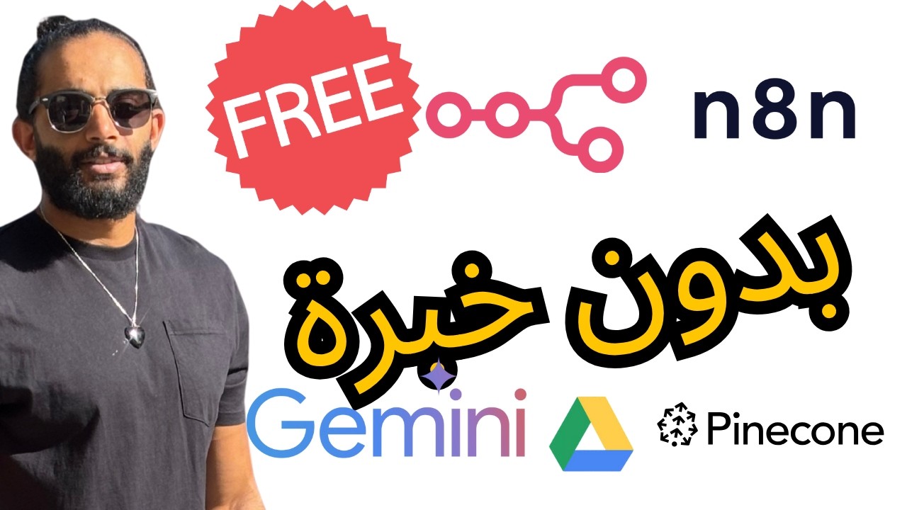 n8n на арабском | n8n + Gemini + Google Drive | Скопируйте шаблон и начните прямо сейчас