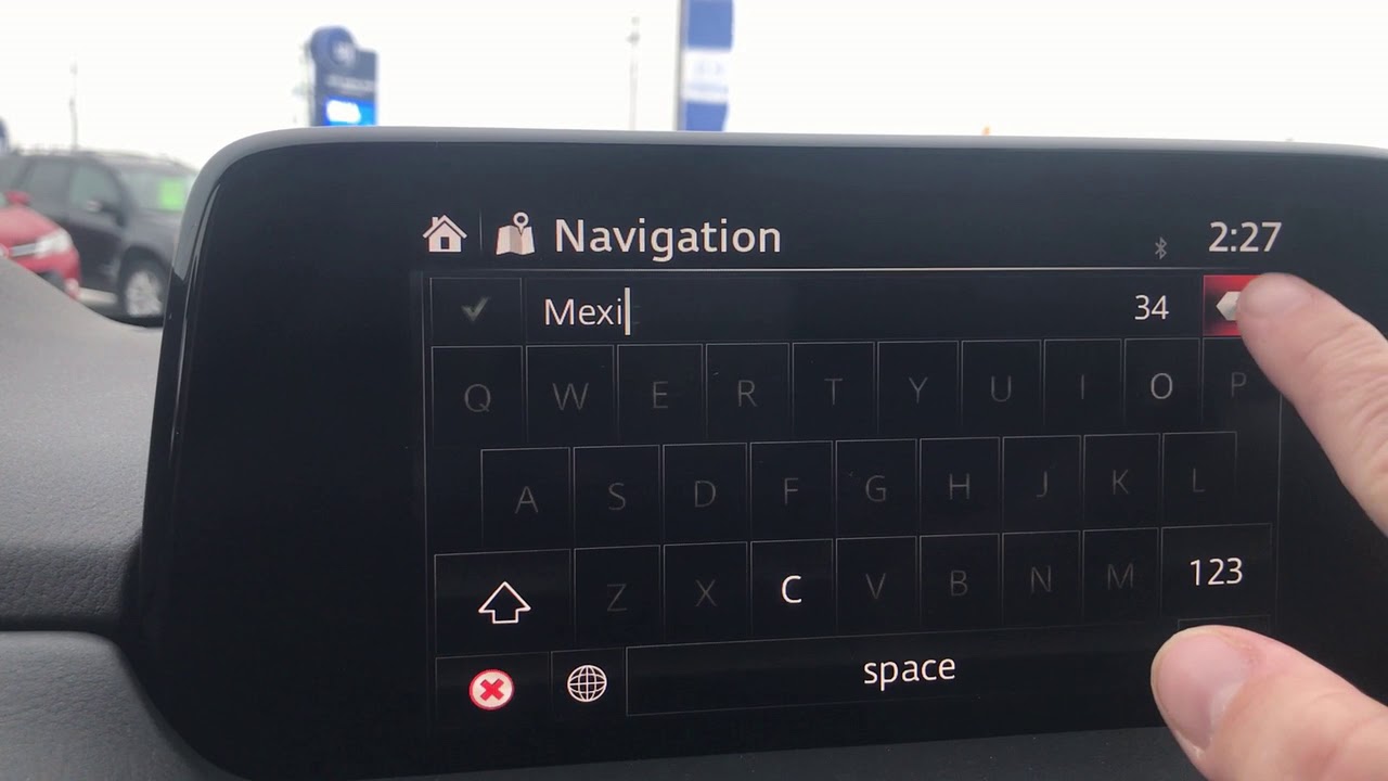 Mazda Navigation - Set Destination by Hand