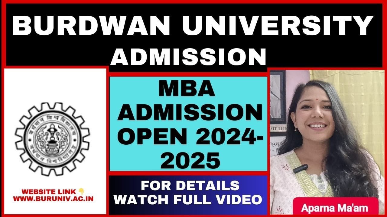 Burdwan University MBA Admission 2024 | MBA Admission 2024-25 | WB College Admission | #mba #burdwan