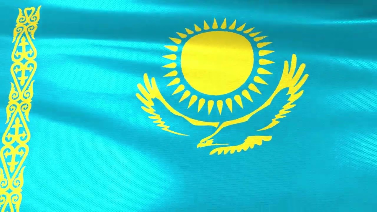 Proposed New National Anthem of Kazakhstan | Waving Flag Animation