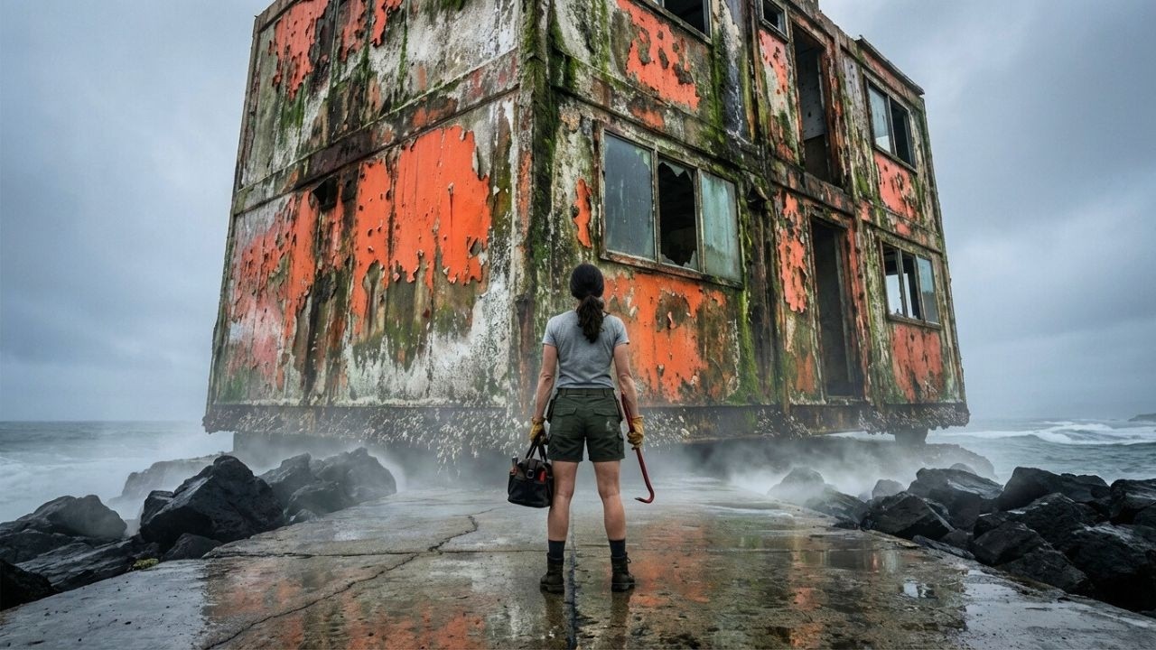 I Turned a Rusted Offshore Rig Module into a Luxury Tiny Home (ASMR)