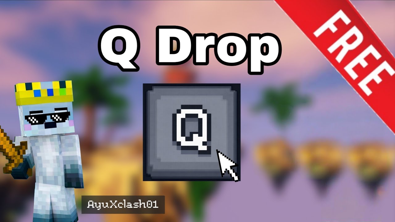 New Q drop button in Minecraft (PE) 🥶 | minecraft pocket edition me Q button ✅