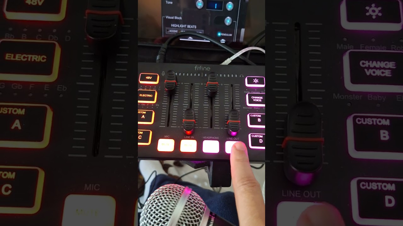 Fifine SC3 mix de áudio