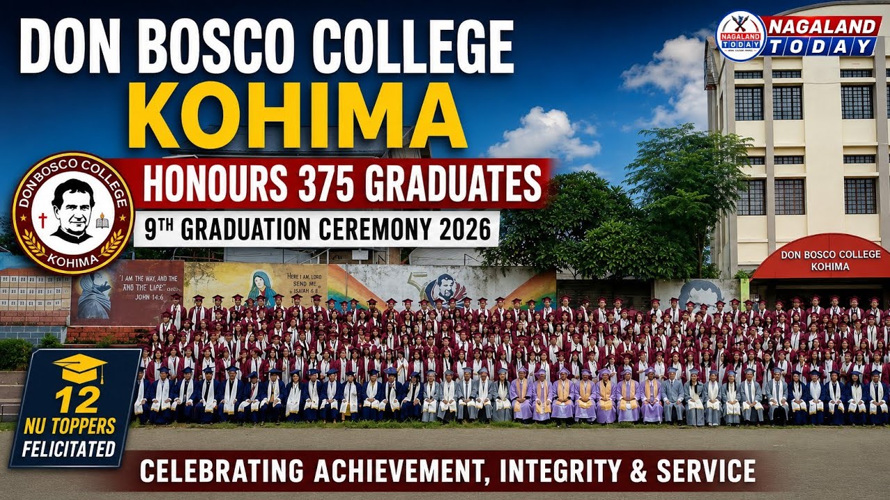 Don Bosco College Kohima Honours 375 Graduates | 12 NU FYUGP Toppers Felicitated | Graduation 2026