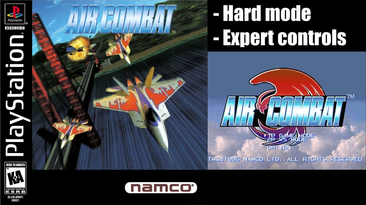 Air Combat (JP: Ace Combat) | [PS1 Playthrough] (Hard mode, Expert controls)