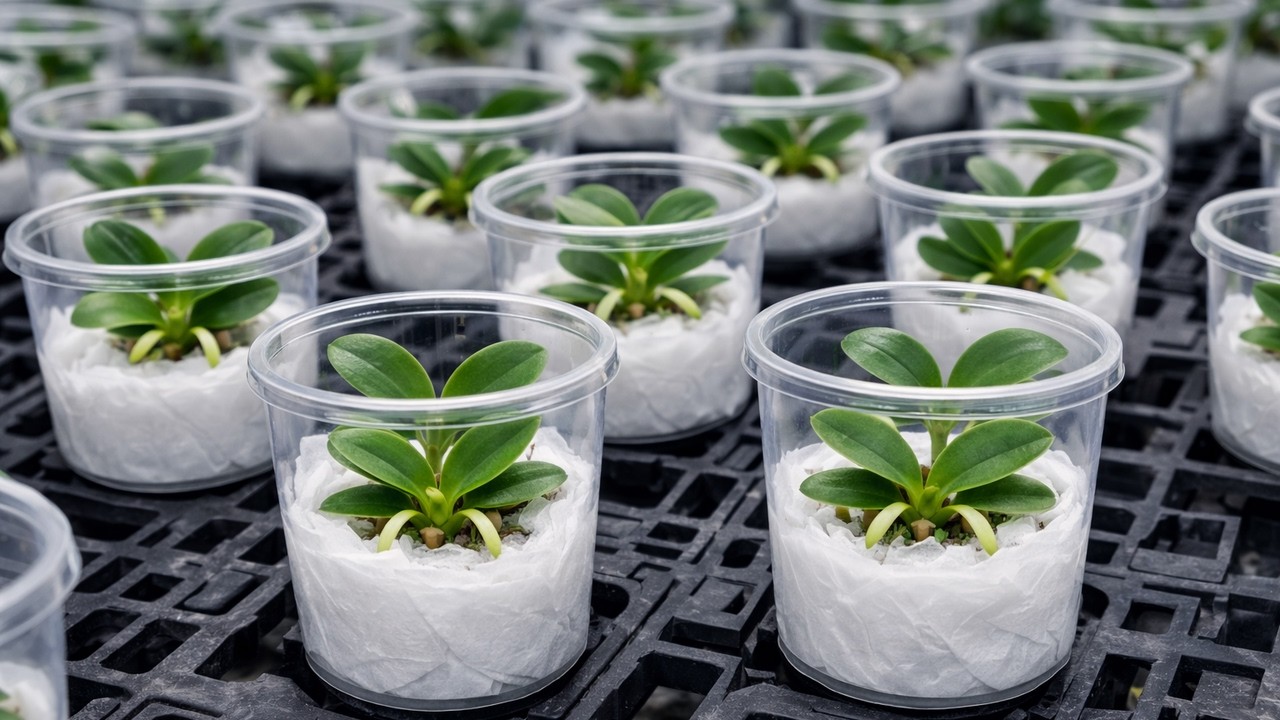 Just this method! Orchids will root and grow surprisingly fast.